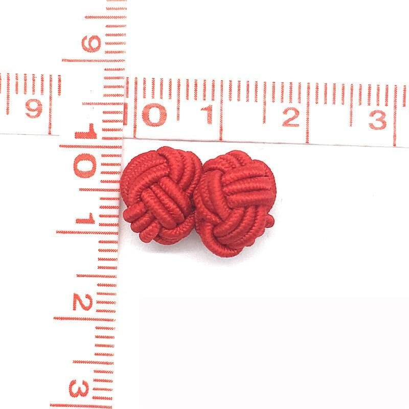 12 Pieces Silk Fabric Knot Twist Cuff Links for Men Women Knotted Elastic Rope Nylon Textile Fabric Studs Cuff Cuff Links 1 Nylon, multicoloured