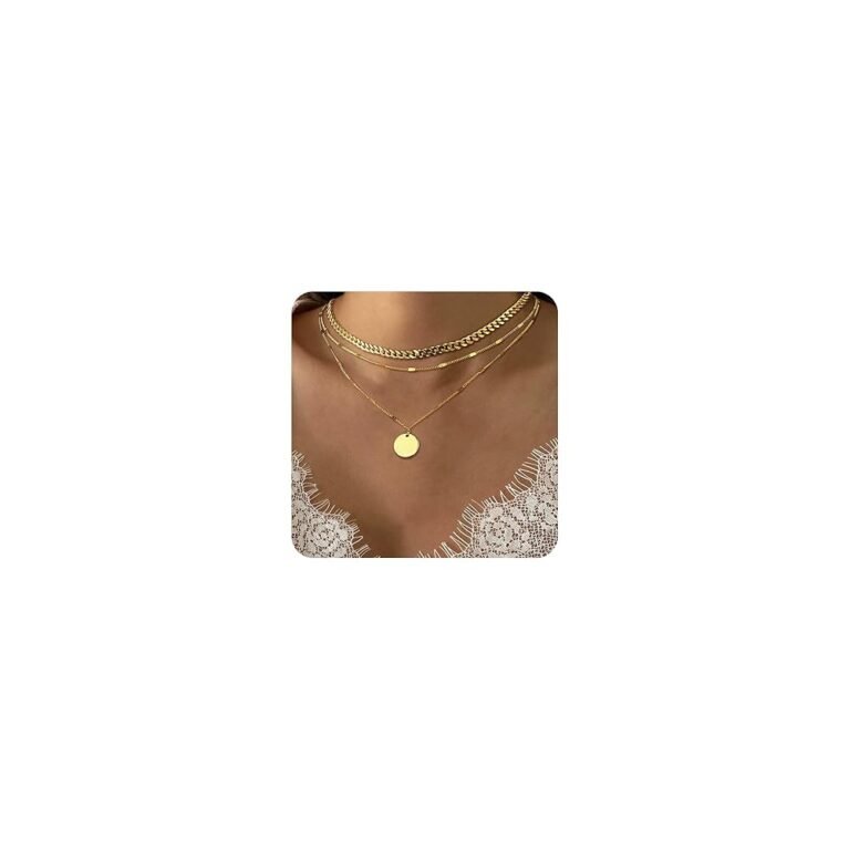 14K Gold Plated Layering Necklaces For Women Gold Necklace Set, Cuban Link, Snake Chain, Paperclip Layered Chains, Twisted Rope and Twisted Chain, Trendy Layering Necklace