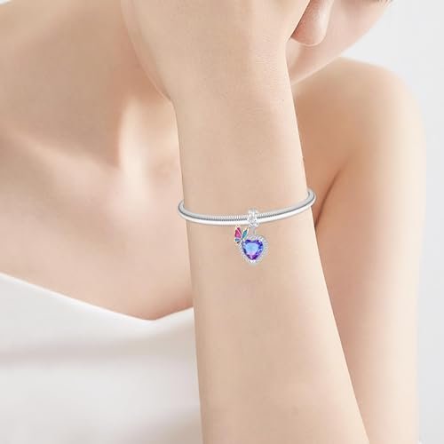 925 Sterling Silver Charms fits for Bracelets and Necklaces Love Heart Eternal Promise and God Cross Dangle Charm for Valentine's Day Mother's Day Jewelry Gift for Women