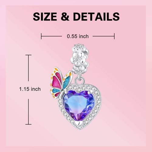 925 Sterling Silver Charms fits for Bracelets and Necklaces Love Heart Eternal Promise and God Cross Dangle Charm for Valentine's Day Mother's Day Jewelry Gift for Women