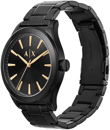 A|X Armani Exchange Men's Watch with Three-Hand Analog Display and Stainless Steel or Leather Band, Watch for Men