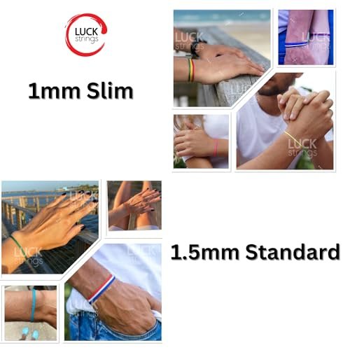 Adjustable Cord Bracelet- Colorful Unisex Adult Waterproof Nylon String Bracelets & Boho Surfer Anklet for Men & Women