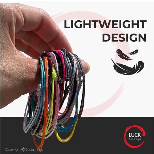 Adjustable Cord Bracelet- Colorful Unisex Adult Waterproof Nylon String Bracelets & Boho Surfer Anklet for Men & Women