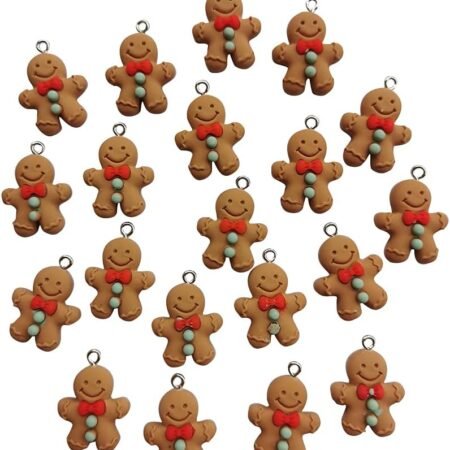 AMOBESTER Cartoon Gingerbread Man Pendant Charms for DIY Bracelet Necklace Earring Jewery Making