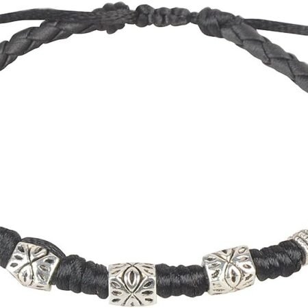 Ancient Tribe Handmade Adjustable Black Leather Anklet