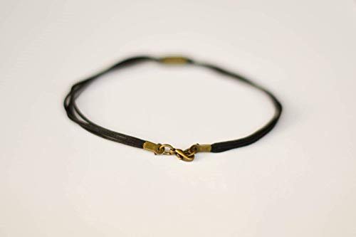 Anklet for men, men's anklet, bronze tube bead, black cord, anklet for men, gift for him, men's ankle bracelet, ankle bracelet, minimalist