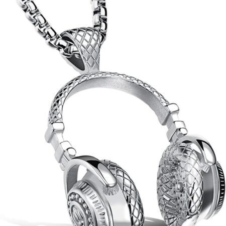 Apopo fashion Stainless Steel Headphone Pendant Necklace for Men