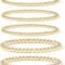 Badu Gold Bead Bracelet for Women 14K Gold Plated Bead Ball Bracelet Stretchable Elastic Hypoallergenic Bohemian Stackable Bracelet