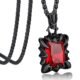 Bandmax Gothic Necklaces Stainless Steel Dragon Claw Pendant Ruby/Blue Topaz/Emerald/Black Onyx Vintage Goth Punk Necklace for Men Women