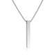 Bar Pendant Necklace For Men Stainless Steel Box Chain Pendant Men’s Necklace Jewelry Length 22inch