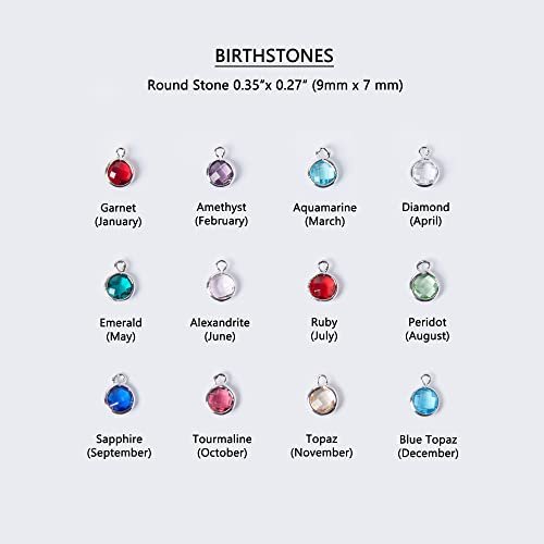 Birthstone Necklace For Women Mom Gift Mothers Day Jewelry Grandma Daughter Multiple Kids Personalized Multiple Custom Family Kids Birthday Handmade -BSN-MC