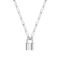 BOUTIQUELOVIN 14K Gold Plated Lock Necklace for Women Paperclip Link Chain Padlock Necklace Non-Tarnish