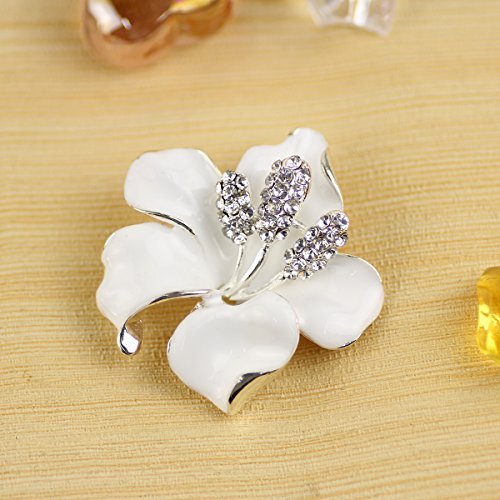 Brooch Pin for Women Flowers Brooch with Created Crystal | Elegant Brooches and Pins for women | Pearl Brooches for women with Flower Pins | Designer Brooch Collar Pins for...