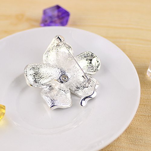 Brooch Pin for Women Flowers Brooch with Created Crystal | Elegant Brooches and Pins for women | Pearl Brooches for women with Flower Pins | Designer Brooch Collar Pins for...