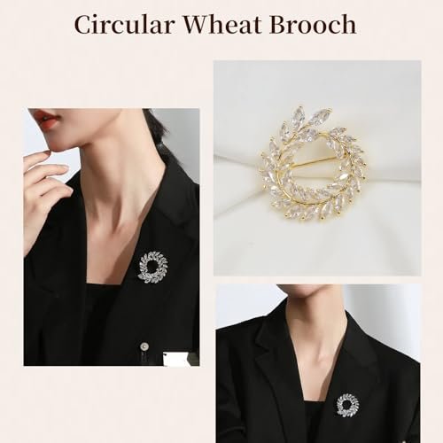 Brooches for Women, Brooches and Pins for Women, Elegant Accessories Jewelry Women's Brooches & Pins Collection, Simulated Rhinestone Pearl Brooch Pins for Women Fashion Shawl...