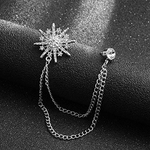 Brooches Pin for Men Shirts Collar Chain Brooch Pin Lapel Stick