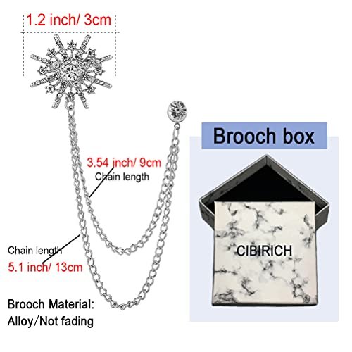 Brooches Pin for Men Shirts Collar Chain Brooch Pin Lapel Stick