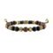 Bulova Men's Jewelry Classic Semi-Precious Beaded Bolo Bracelet, Stainless Steel, Matte Black Onyx, Sliding Clasp, 8MM Beads