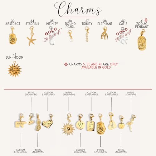 Charm Necklace for Women, Handmade Jewelry Make Your Own necklace, Gold Carabiner Charm lock Necklace, New Mom Grandma Gift -P-LOCK-N