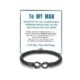 Coolvy To My Man Straighten Your Crown Bracelet for Husband Boyfriend Mens Braided Leather Bracelets Valentine Birthday Christmas Gifts for Him
