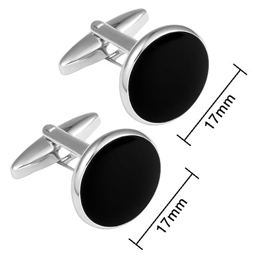 Cufflinks for Men Classic Wedding Business Shirt Cuff Links Silver Gold Black Set Gifts with Box