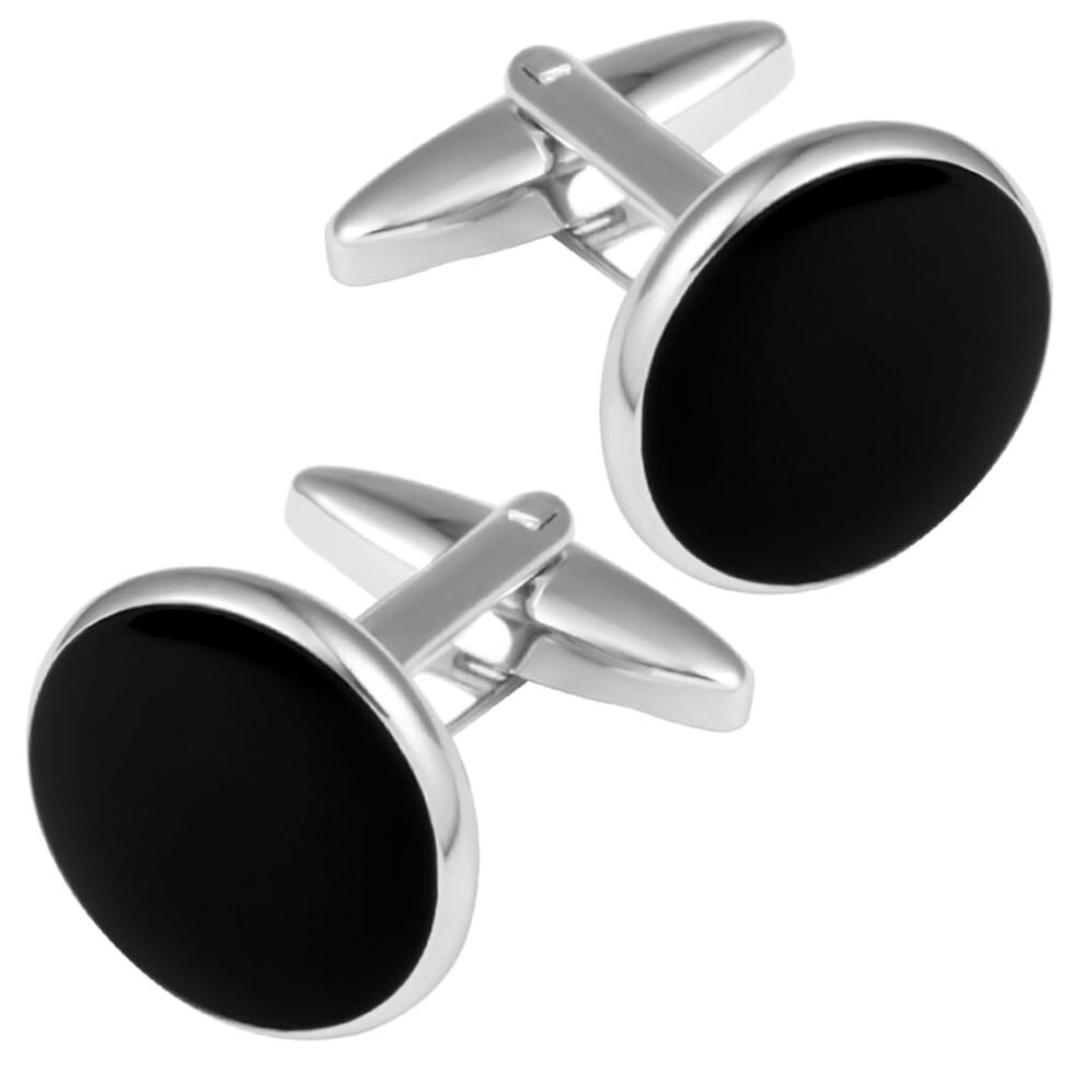 Cufflinks for Men Classic Wedding Business Shirt Cuff Links Silver Gold Black Set Gifts with Box