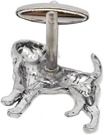 CUFFLINKS.DIRECT Beagle Dog Hunting Dog English Pewter Gift Cufflinks