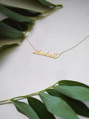 Custom Name Necklace Gold Plated Personalized Nameplate Jewelry Customized Gift for Women