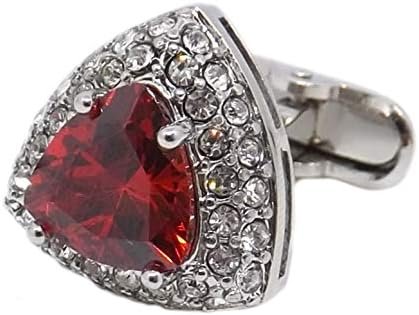 Dreieck Manschettenknöpfe mit rubinrotem Swarovski Kristall Herren Geschenk von CUFFLINKS DIRECT