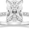 EAMTI 3CT 925 Sterling Silver Engagement Rings Radiant Cut Solitaire Cubic Zirconia CZ Wedding Promise Rings for Her Wedding Band for Women Size 3-11