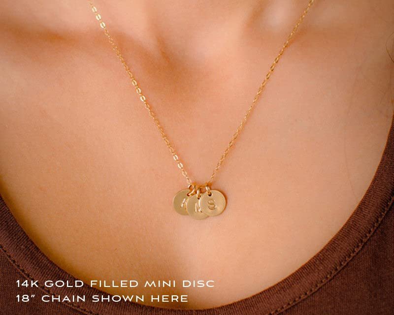 EFYTAL Initial Necklaces for Women|Girls, Dainty 14k Gold-Filled or Sterling Silver 3 Initial Necklace, Necklace with Initials, Necklace for Mom, Push Presents for New Mom,...