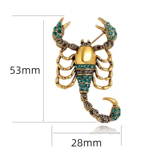 Enamel Brooch Pin For Women Men, Vintage Sunflower Rose Honey Bee USA Flag Crystal Lapel Pin, Butterfly Swan Scorpion Suit Dress Clips Accessory Gift