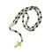 Exquisite Rosary Saint Jude Cross Pendant Mexican Necklace - Braided Cord Green Crystal beads Chain, Charm Accessories for Men and Women, Catholic St Jude Elegant Religious...
