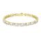 FANCIME 14K Gold Plated Birthstone Bracelets 4mm Sterling Silver Tennis Bracelets Gold Bracelets Birthday Jewelry Gifts for Women 7"