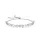 FANCIME Infinity Bracelets Solid Sterling Silver Luxury Cubic Zirconia Link Bracelet Adjustable Bolo Bracelet Fine Jewelry for Women Wife Daughter