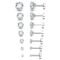 Fansilver 20G Hypoallergenic Flat Back Earrings for Women Men Silver 14K Gold Stainless Steel Stud Earrings Brithstone Cubic Zirconia Studs Surgical Steel Cartilage Earrings for...