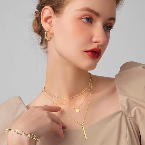 FASACCO Gold Jewelry Sets for Women Trendy Gold Accessories Gold Necklace and Bracelet set Gold Jewelry Pack