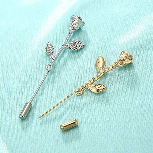 Fashion Men Rose Floral Lapel Stick Brooch Pin Suit Tuxedo Corsage Accessory