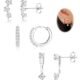 FIASASO 3 Pairs 925 Sterling Silver Hypoallergenic Earrings Set for Multiple Piercing Dainty 14K Gold Plated Stud Huggie Small Hoop Earrings for Women Trendy Cute Earring Stacks...