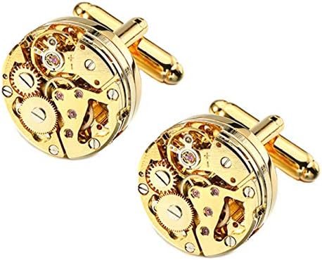 Gold Movement Men's Steampunk Wedding Gift Cufflinks CUFFLINKS DIRECT