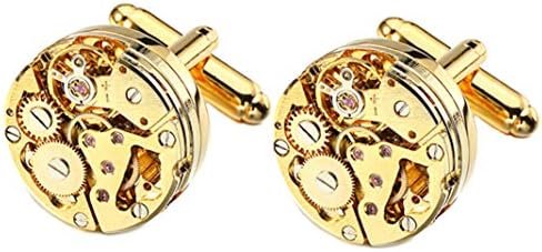 Gold Movement Men's Steampunk Wedding Gift Cufflinks CUFFLINKS DIRECT