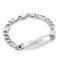 Handmade - Personalized Amigo ID Bracelet with Diamond Option - Engraved Gift for Him, Men (Without Diamond, Sterling Silver)