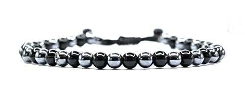 Hematite Black Obsidian Anklet - Anti Swellig Ankle Bracelet, Weight Loss Aid Ankle Bracelet for Men Women