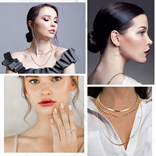 Henoyso 78 Pcs Jewelry Sets for Women with 6 Pcs Necklace 16 Pcs Aesthetic Bracelet 36 Pairs Dangle Earrings 20 Pcs Knuckle Rings Valentine Anniversary Birthday Party Gift