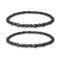 Hion 2 Pack Hematite Therapy Anklet Bracelet for Women/Men