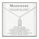 HOPE LOVE SHINE New Beginnings Rainbow Moonstone Sterling Silver Necklace for Women