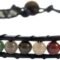 Infinityee888 Anklet Jasper Stone Ankle Bracelet 10 Inches Woven with Leather Cord Beautiful Handmade Hippie Bohemian Unisex Gift Anklet for Men Anklet for Women and Teenage