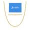 Jewlpire 2MM Italian Luxury Solid 18k Gold Over 925 Sterling Silver Chain Necklace for Women Men, Diamond Cut Rope Chain Sturdy & Comfortable Women's Chain Necklaces, 16 18 20...