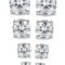 Jstyle 4-7MM Magnetic Earrings for Men Women Shiny Round Cubic Zirconia Stud Earrings for Non-Pierced Ears Hypoallergenic Stainless Steel Fake Earrings Not Easy to Fall off