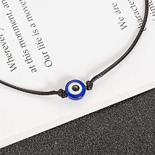 kelistom Evil Eye Anklet Bracelet for Women Men Teen Girls Boys Handmade Simple String Waterproof Ankle Bracelets for Women Minimalist Jewelry Adjustable